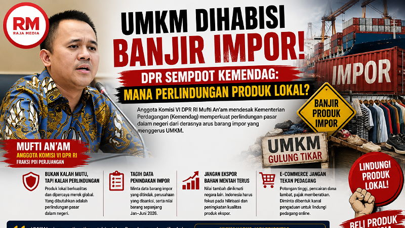 Foto ilustrasi Anggota Komisi V DPR RI Mufti An'am mempertanyakan perlindungan Kemendag terhadap produk lokal - RMN -