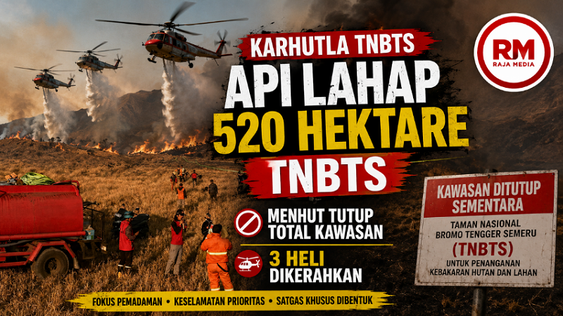 Api Lahap 520 Hektare Semeru, Menhut: Tutup Total, Fokus Padamkan Api