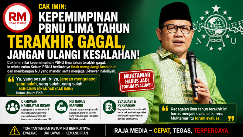 Cak Imin: Kepemimpinan PBNU Lima Tahun Terakhir Gagal, Jangan Ulangi Kesalahan!