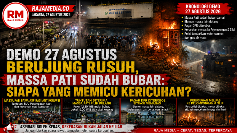 Demo 27 Agustus Berujung Rusuh, Massa Pati Sudah Bubar: Siapa yang Memicu Kericuhan?