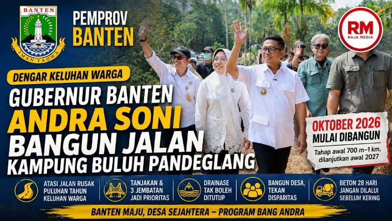 Dengar Keluhan Warga, Gubernur Banten Andra Soni Bangun Jalan Kampung Buluh Pandeglang