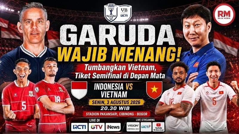 GARUDA WAJIB MENANG! Tumbangkan Vietnam, Tiket Semifinal di Depan Mata