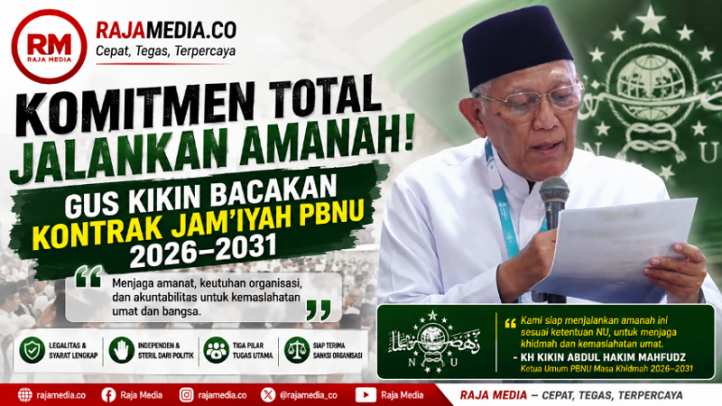 Komitmen Total Jalankan Amanah! Gus Kikin Bacakan Kontrak Jam'iyah PBNU 2026–2031