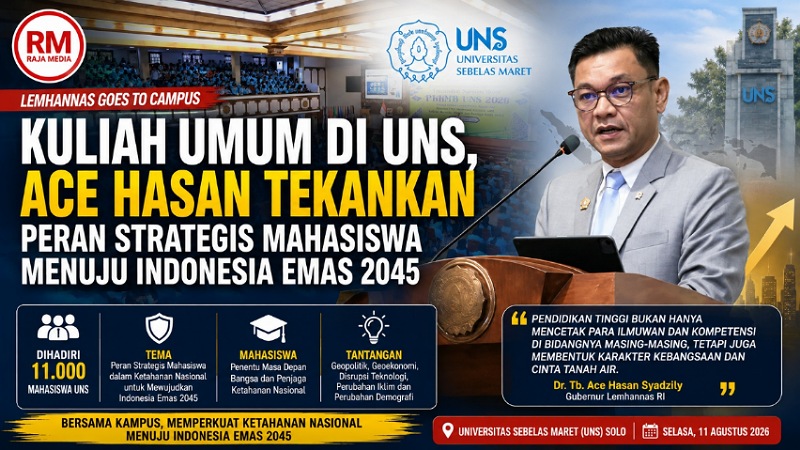 Kuliah Umum di UNS, Ace Hasan Tekankan Peran Strategis Mahasiswa Menuju Indonesia Emas 2045