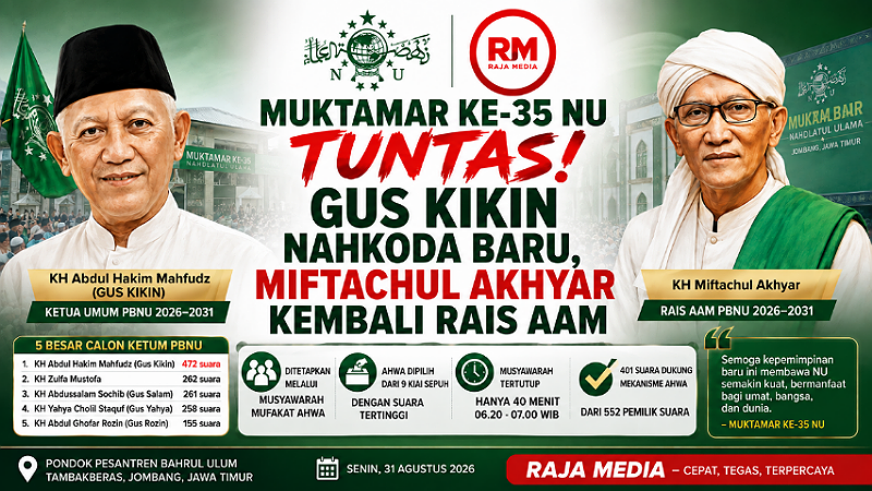 Muktamar ke-35 NU Tuntas! Gus Kikin Nahkoda Baru, Miftachul Akhyar Kembali Rais Aam