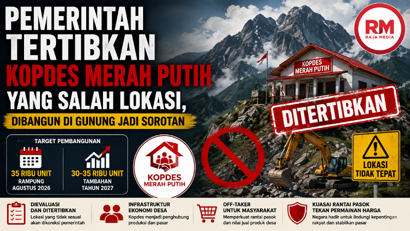 Pemerintah Tertibkan Kopdes Merah Putih yang Salah Lokasi, Dibangun di Gunung Jadi Sorotan