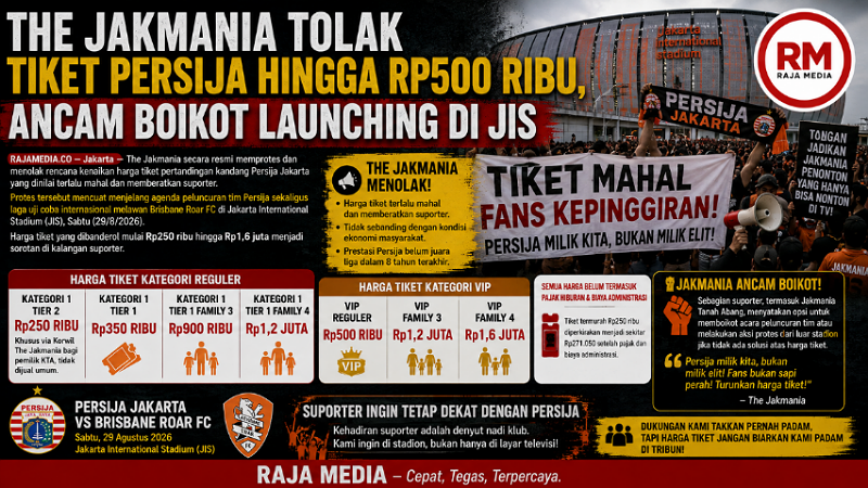 The Jakmania Tolak Tiket Persija hingga Rp500 Ribu, Ancam Boikot Launching di JIS