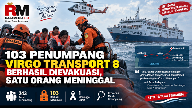 103 Penumpang Virgo Transport 8 Berhasil Dievakuasi, Satu Orang Meninggal