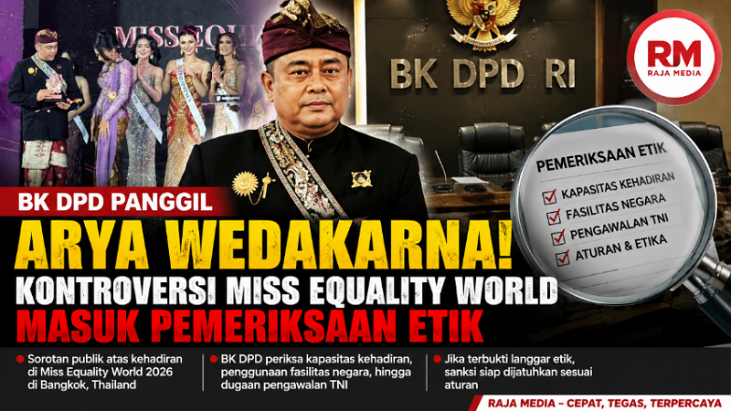 BK DPD Panggil Arya Wedakarna! Kontroversi Miss Equality World Masuk Pemeriksaan Etik