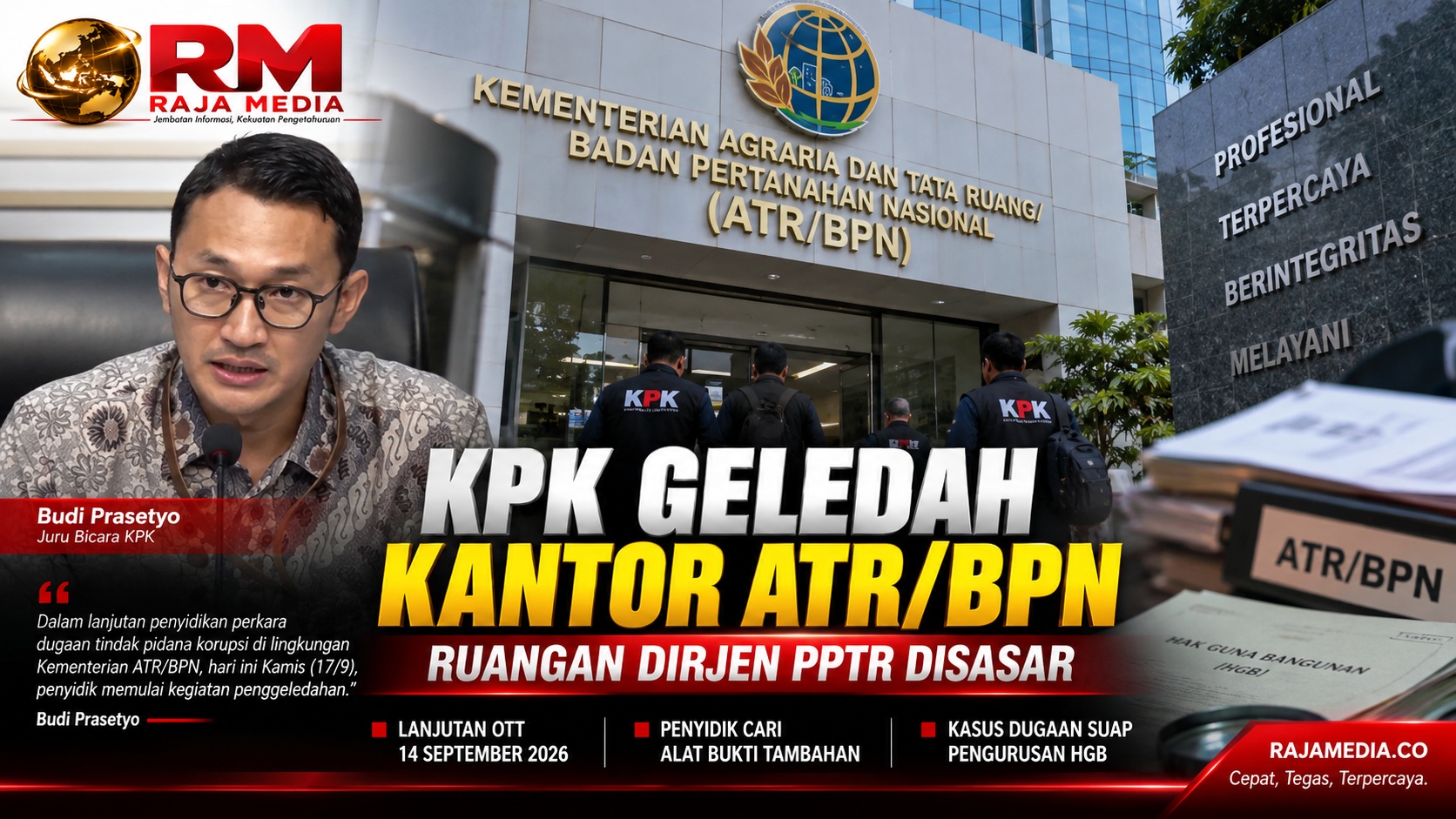 KPK Geledah Kantor ATR/BPN, Ruangan Dirjen PPTR Disasar