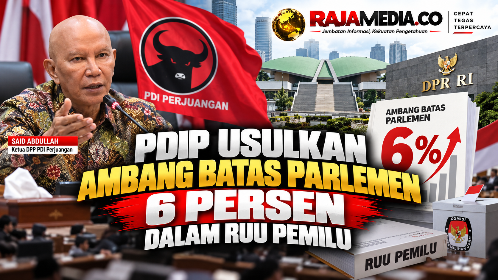 PDIP Usulkan Ambang Batas Parlemen 6 Persen dalam RUU Pemilu