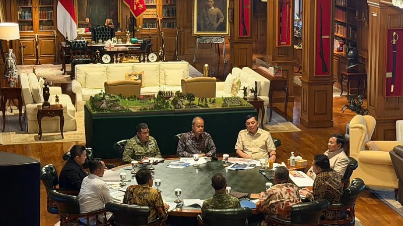 Presiden Prabowo Subianto saat menerima Satgas PKH yang dipimpin Jaksa Agung ST Burhanuddin di Hambalang, Jawa Barat, Jumat (4/9 2026). - Foto: Setkab RI -