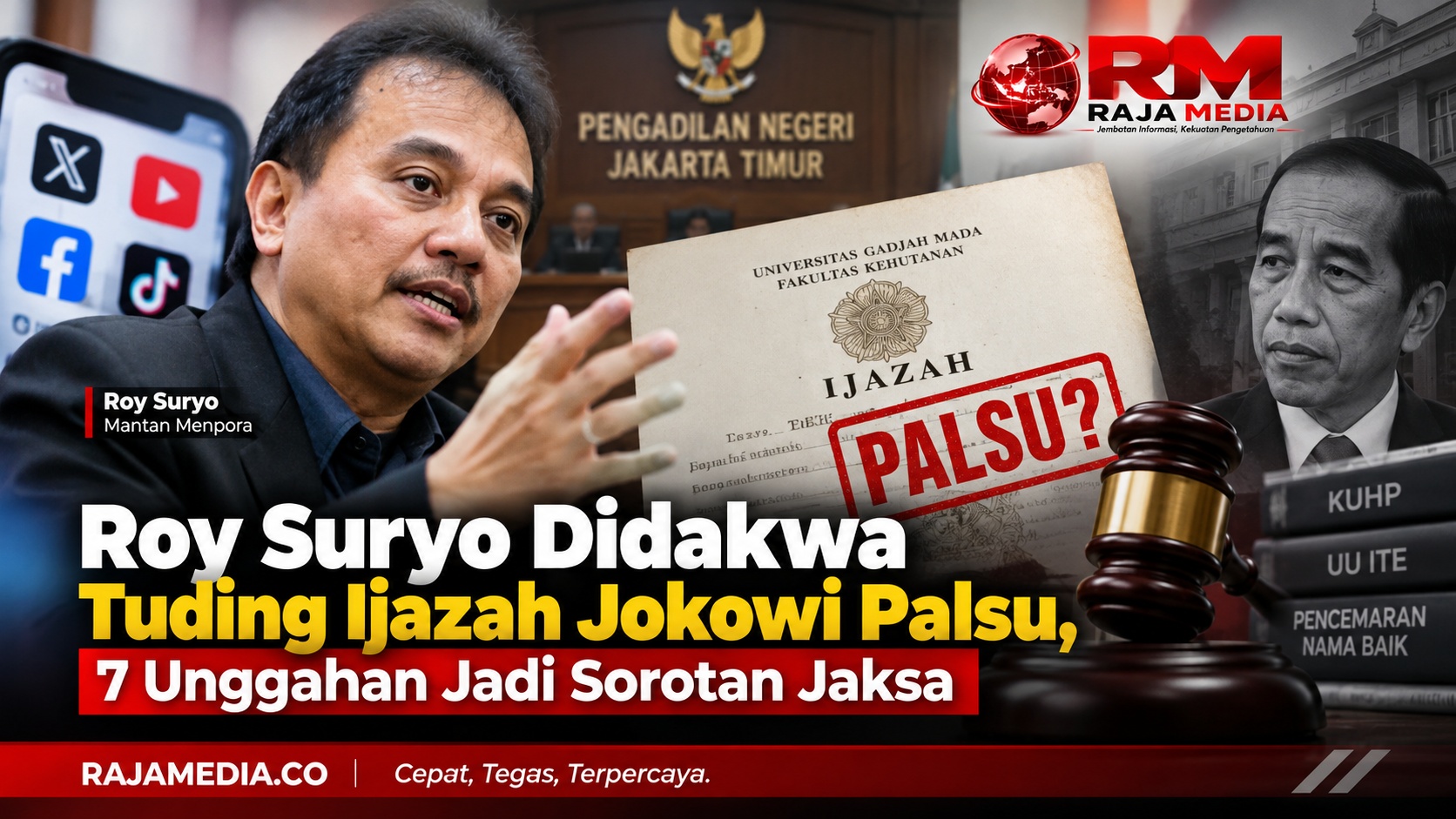 Roy Suryo Didakwa Fitnah Ijazah Jokowi Palsu, 7 Unggahan Jadi Sorotan Jaksa