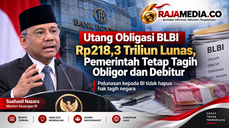 Utang Obligasi BLBI Rp218,3 Triliun Lunas, Pemerintah Tetap Tagih Obligor dan Debitur