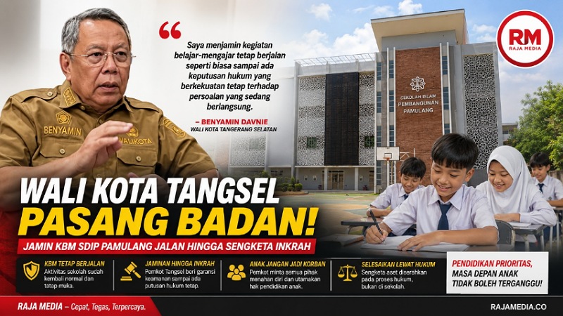 Wali Kota Tangsel Pasang Badan! Jamin KBM SDIP Pamulang Jalan hingga Sengketa Inkrah