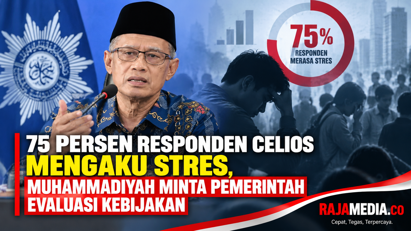 75 Persen Responden CELIOS Mengaku Stres, Muhammadiyah Minta Pemerintah Evaluasi Kebijakan