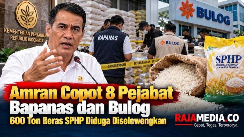 Amran Copot 8 Pejabat Bapanas dan Bulog, 600 Ton Beras SPHP Diduga Diselewengkan
