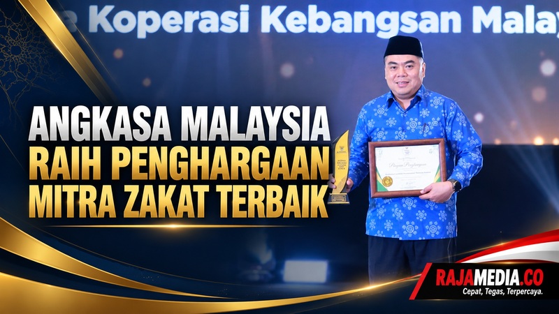 BAZNAS RI memberikan penghargaan kepada ANGKASA sebagai Mitra Internasional Pendukung Zakat Terbaik. - Foto: BAZNAS/RMN -