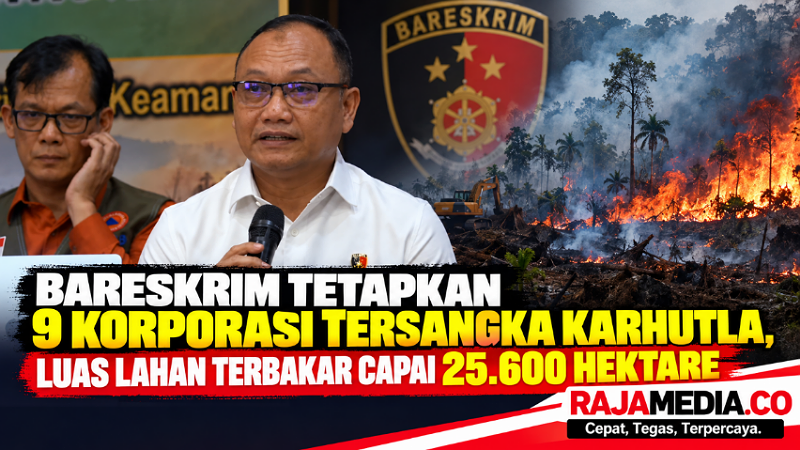 Bareskrim Tetapkan 9 Korporasi Tersangka Karhutla, Luas Lahan Terbakar Capai 25.600 Hektare