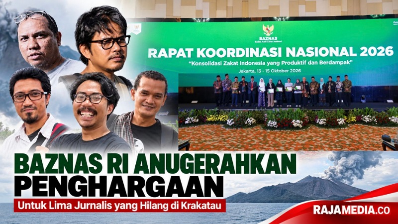 BAZNAS RI Anugerahkan Penghargaan kepada Lima Jurnalis yang Hilang di Krakatau