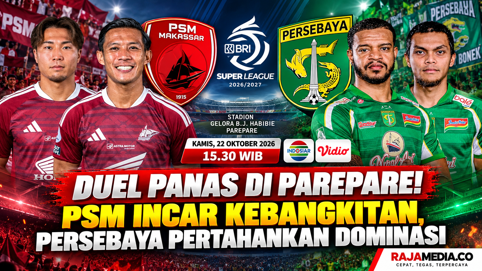 Duel Panas di Parepare! PSM Incar Kebangkitan, Persebaya Pertahankan Dominasi