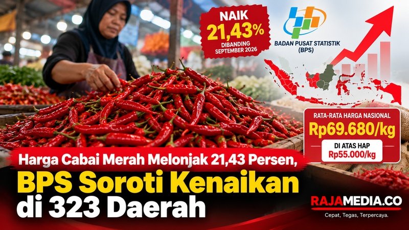 Harga Cabai Merah Melonjak 21,43 Persen, BPS Soroti Kenaikan di 323 Daerah