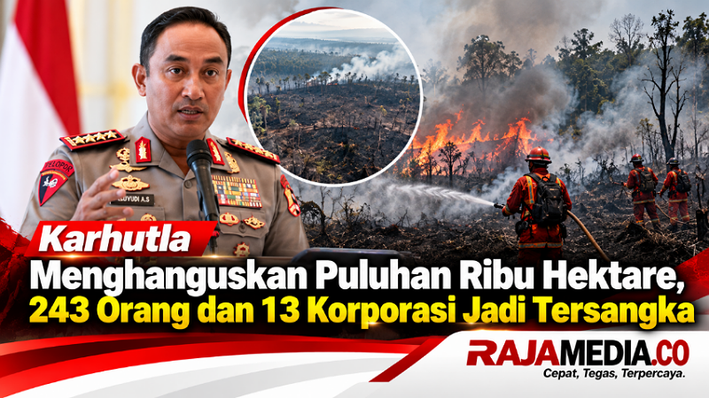 Karhutla Menghanguskan Puluhan Ribu Hektare, 243 Orang dan 13 Korporasi Jadi Tersangka