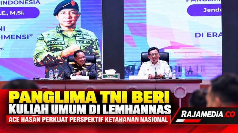 Panglima TNI Jenderal TNI Agus Subiyanto memberikan kuliah umum bertema “Kesiapsiagaan TNI di Era Ancaman Multidimensi” di Auditorium Gadjah Mada, Lemhannas RI, Jakarta, Selasa (20/10/2026). - Lemhannas/RMN -