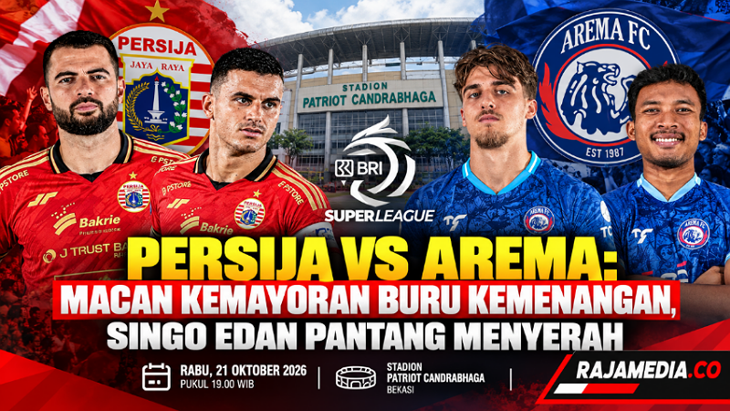 BRI Super League 2026/2027 pekan keenam mempertemukan Persija Jakarta vs Arema FC - RMN -