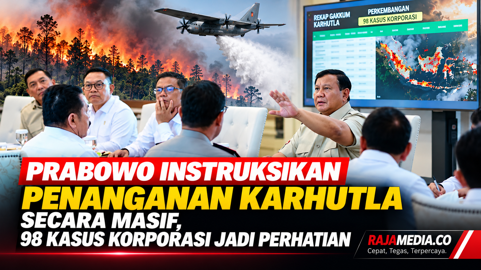 Prabowo Instruksikan Penanganan Karhutla secara Masif, 98 Kasus Korporasi Jadi Perhatian