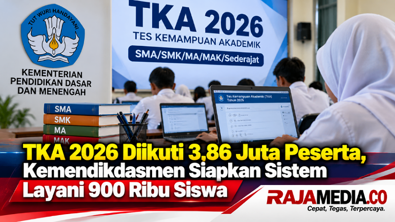 TKA 2026 diikuti 3,86 juta peserta, Kemendikdasmen siapkan sistem layani 900 ribu siswa - RMN -