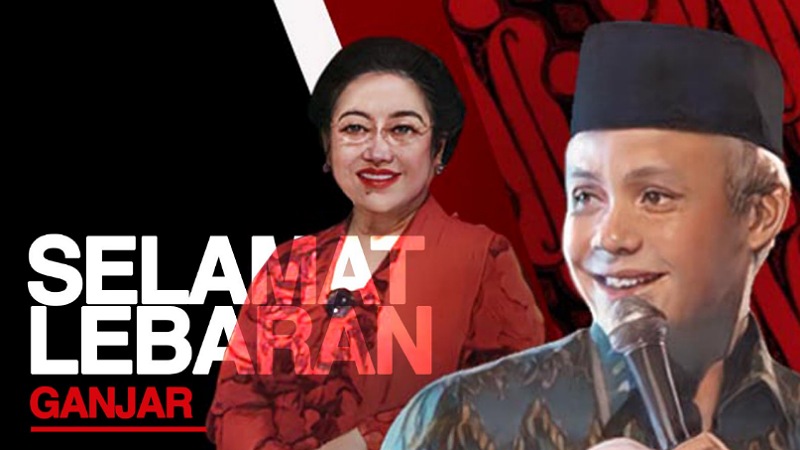 Kolase Ketum PDIP Megawati Soekarnoputri dan Bacapres Ganjar Pranowo. (Disway)