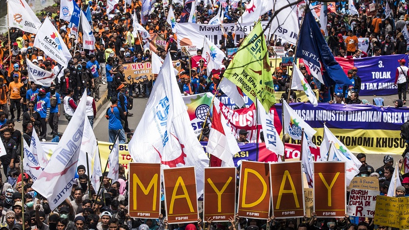 Ilstrasi peringatan May Day. (Foto: Net)