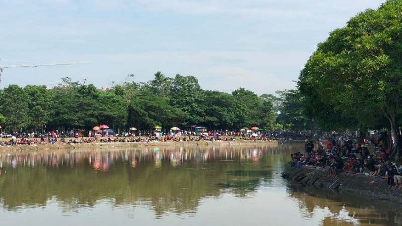 Ribuah buruh di Kabupaten Tangerang mengikuti kegiatan Mancing yang difasilitasi Pemkab Tangerang. (Foto: Repro)