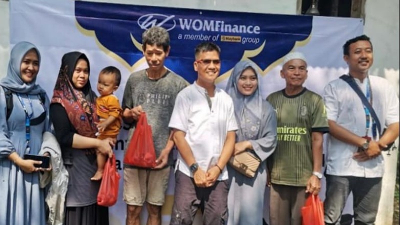 Penyaluran daging dari WOM Finance cabang Balaraja ke masyarakat/IST