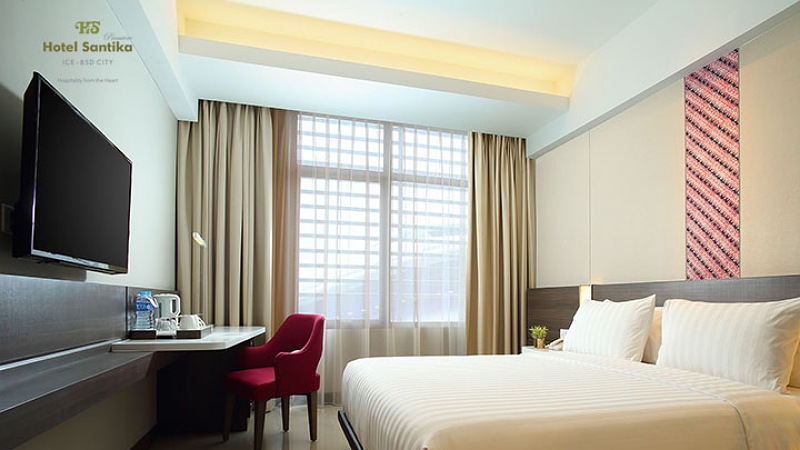 Kamar di Hotel Santika Premiere ICE-BSD City. Foto:IST