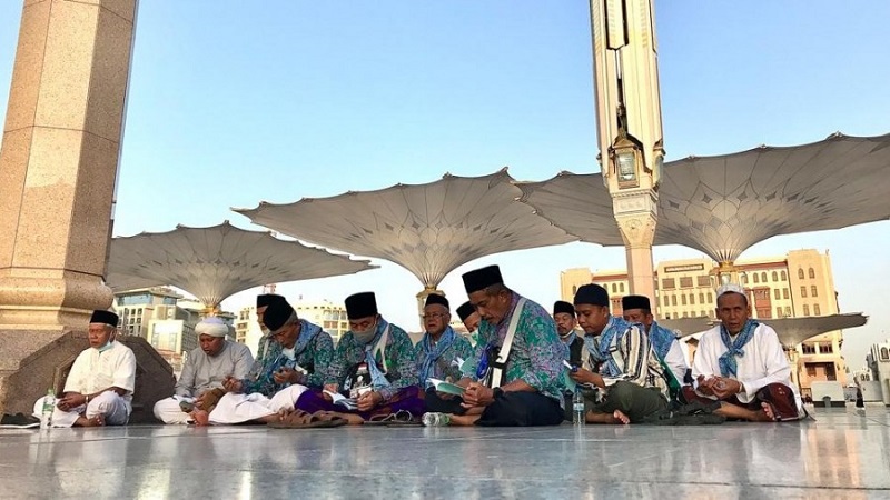 Ilustrasi jemaah haji Indonesia di Masjid Nabawi