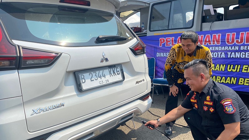 Uji emisi yang dilakukan Pemkot Tangsel. (Foto: Dok Pemkot)