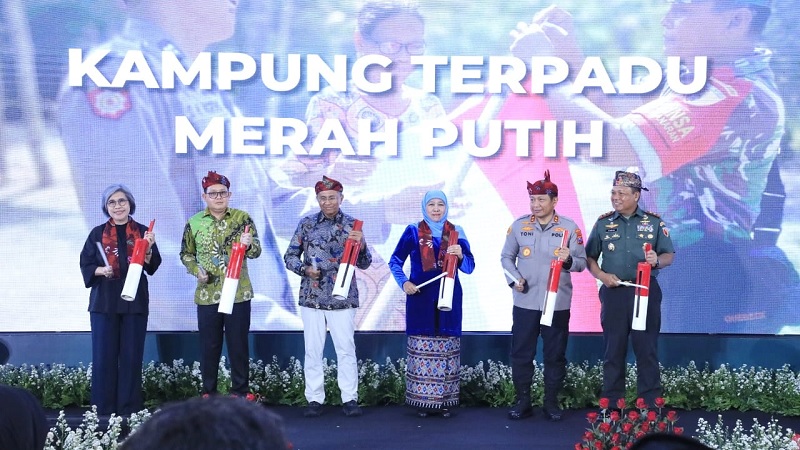 Pencanangan Kampung Terpadu Merah Putih. (Foto: Dok Pemprov Jatim)