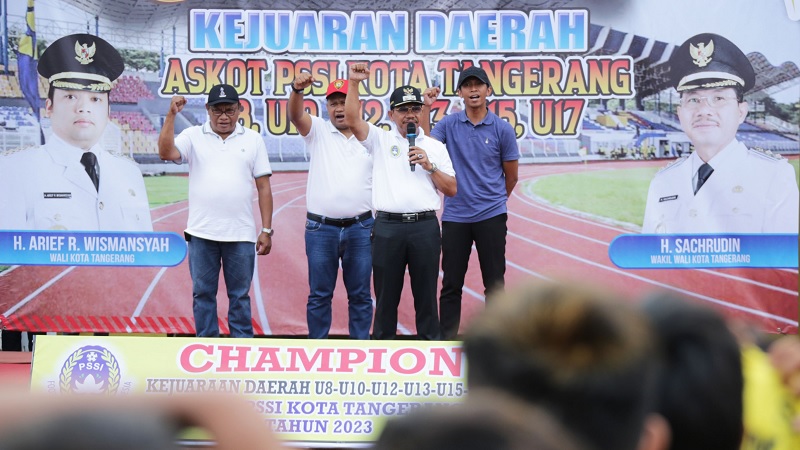 Wakil Walikota Tangerang, Sachrudin menutup Kejurda Askot PSSI Kota Tangerang 2023.(Foto: Dok Pemkot)