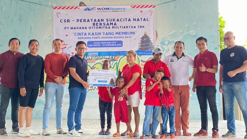 PT Wahana Ottomitra Multiartha Tbk (“WOM Finance”) Kantor Cabang Cikupa menggelar kegiatan Corporate Social Responsibility (CSR). Foto: IST