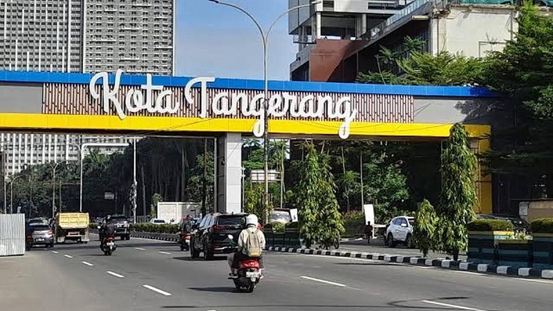 Ilustrasi pintu masuk Kota Tangerang. (Foto: Repro)