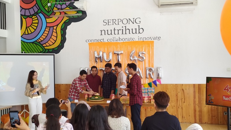 Perayaan hari jadi ke-45 NutriSari di Nutrihub Serpong. Foto:Lani