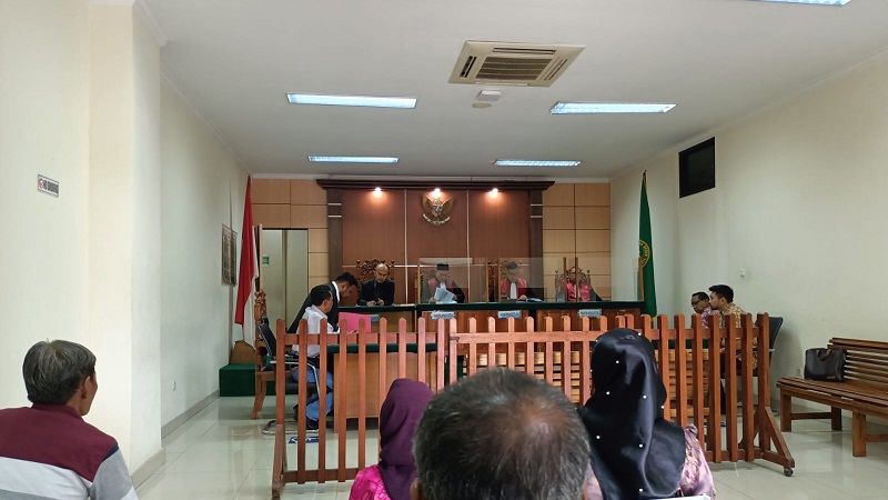 Sidang gugatan Ahli Waris Samin Bin Asmin terhadap PT Sulfindo Adiusaha. (Foto: IAN/RMBanten)