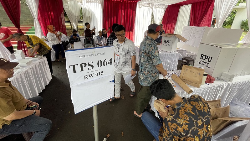 Ilustrasi pencoblosan di TPS di Tangsel. (Foto: Iyan/RMN)