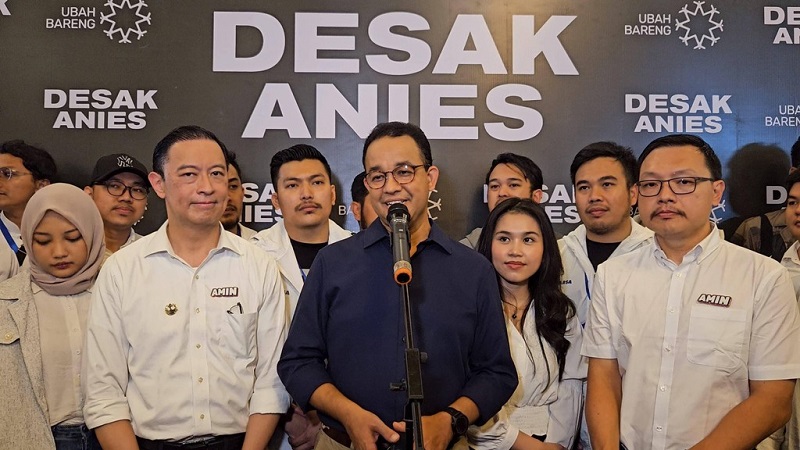 Capres Nomor Urut 1 Anies Baswedan saat acara Desak Anies pada mas kampanye Pemilu 2024. (Foto: Repro)