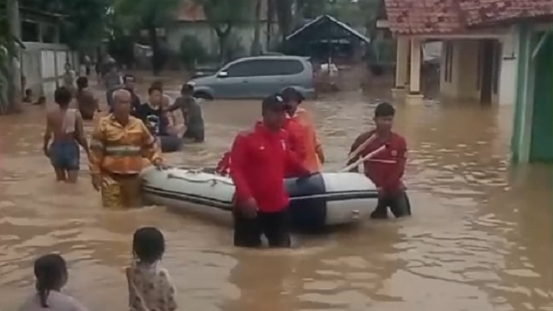 Banjir rob merendam Desa Tanjung Burung, Teluknaga, Kabupaten Tangerang. (Foto: Dok BPBD Kabupaten Tangerang)