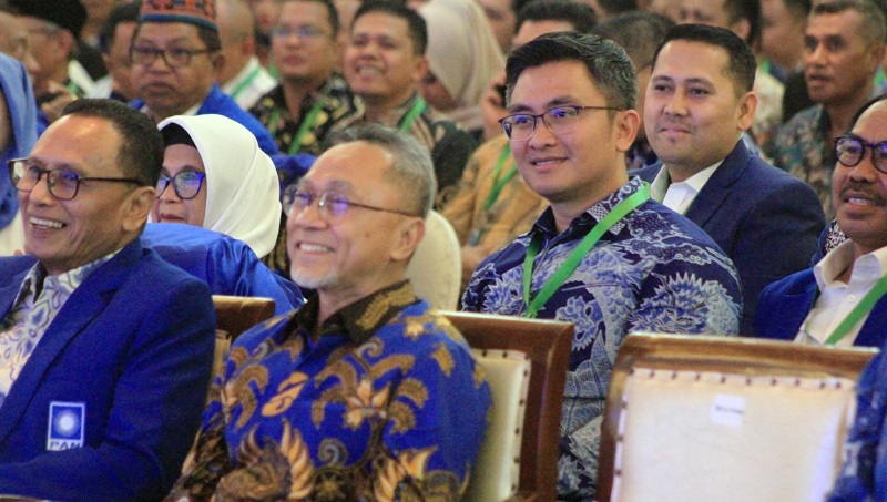 Bakal cakon bupati Serang Andika Hazrumy menghadiri rakor pemenangan Pilkada PAN yang dihadiri langsung Ketum Zulkifli Hasan. (Foto: AMR)