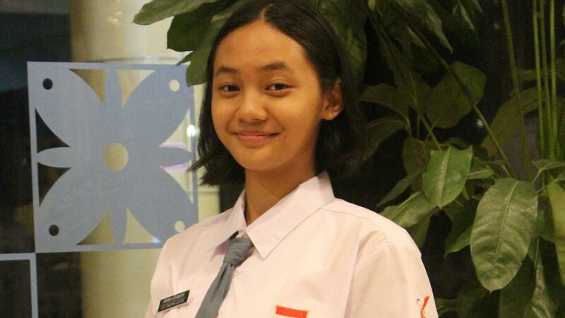 Kirana Ashawidya Baskara siswa SMA Labschool Cirendeu terpilih menjadi anggota Paskibraka tingkat Nasional. Foto: IST