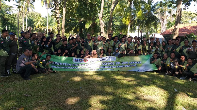 Peningkatan kapasitas sumber daya manusia (SDM) Anggota Satpol PP, dan TBO Linmas Satpol PP.. [Foto: Dok Pemkab]